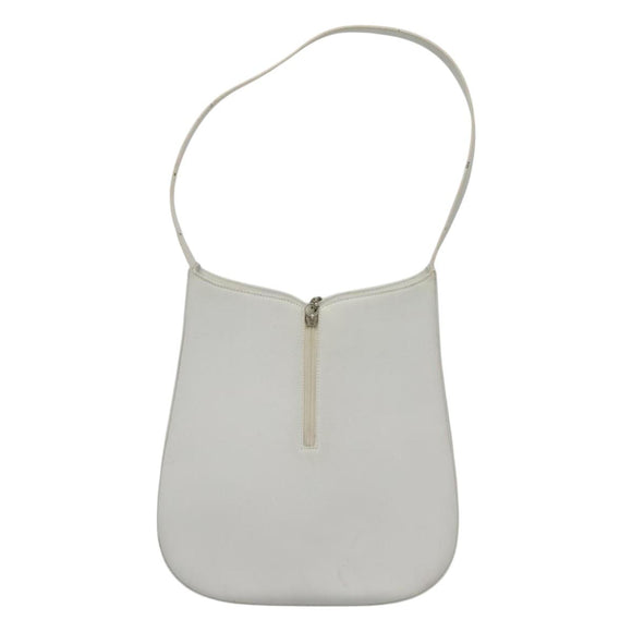 Salvatore Ferragamo Shoulder Bag Leather White Auth bs23066