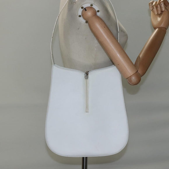 Salvatore Ferragamo Shoulder Bag Leather White Auth bs23066