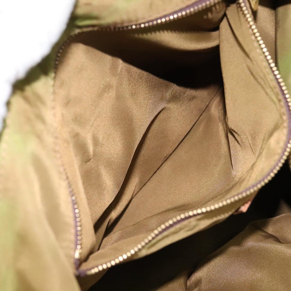 ETRO Paisley Shoulder Bag Nylon Brown Red Green Auth bs23067