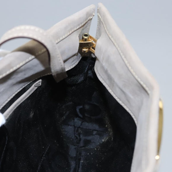 Salvatore Ferragamo Vala Shoulder Bag Suede Beige Auth bs23073