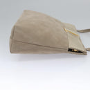 Salvatore Ferragamo Vala Shoulder Bag Suede Beige Auth bs23073-3
