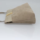 Salvatore Ferragamo Vala Shoulder Bag Suede Beige Auth bs23073-4