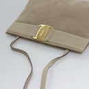 Salvatore Ferragamo Vala Shoulder Bag Suede Beige Auth bs23073-6