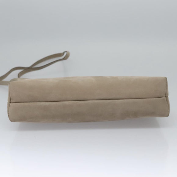 Salvatore Ferragamo Vala Shoulder Bag Suede Beige Auth bs23073