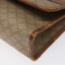 CELINE Macadam Canvas Shoulder Bag PVC Beige Brown gold Auth bs23079-9