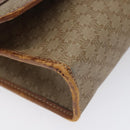 CELINE Macadam Canvas Shoulder Bag PVC Beige Brown gold Auth bs23079-14