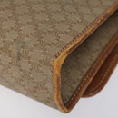 CELINE Macadam Canvas Shoulder Bag PVC Beige Brown gold Auth bs23079-15