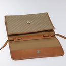 CELINE Macadam Canvas Shoulder Bag PVC Beige Brown gold Auth bs23079-10