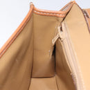 CELINE Macadam Canvas Shoulder Bag PVC Beige Brown gold Auth bs23079-19