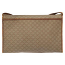 CELINE Macadam Canvas Shoulder Bag PVC Beige Brown gold Auth bs23079-2