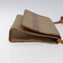 CELINE Macadam Canvas Shoulder Bag PVC Beige Brown gold Auth bs23079-3