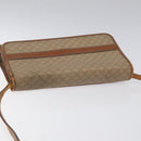 CELINE Macadam Canvas Shoulder Bag PVC Beige Brown gold Auth bs23079-6