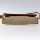 CELINE Macadam Canvas Shoulder Bag PVC Beige Brown gold Auth bs23079-5