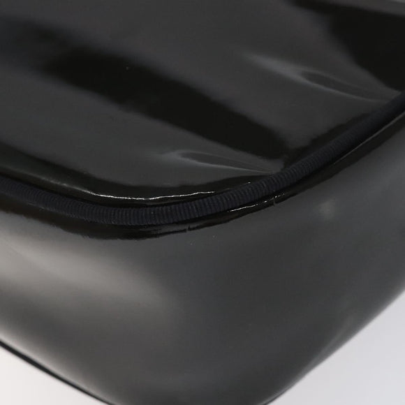 Salvatore Ferragamo Vala Shoulder Bag Patent leather Black Gold Auth bs23082