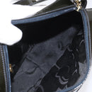 Salvatore Ferragamo Vala Shoulder Bag Patent leather Black Gold Auth bs23082-11