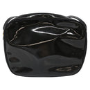 Salvatore Ferragamo Vala Shoulder Bag Patent leather Black Gold Auth bs23082-2