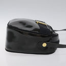 Salvatore Ferragamo Vala Shoulder Bag Patent leather Black Gold Auth bs23082-3