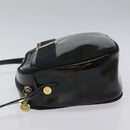 Salvatore Ferragamo Vala Shoulder Bag Patent leather Black Gold Auth bs23082-4