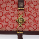 CELINE C Sulky Shoulder Bag Red Gold Auth bs23084-17