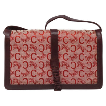 CELINE C Sulky Shoulder Bag Red Gold Auth bs23084 - 0