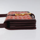 CELINE C Sulky Shoulder Bag Red Gold Auth bs23084-4