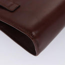 Salvatore Ferragamo Chain Gancini Shoulder Bag Leather Brown Gold Auth bs23090-16