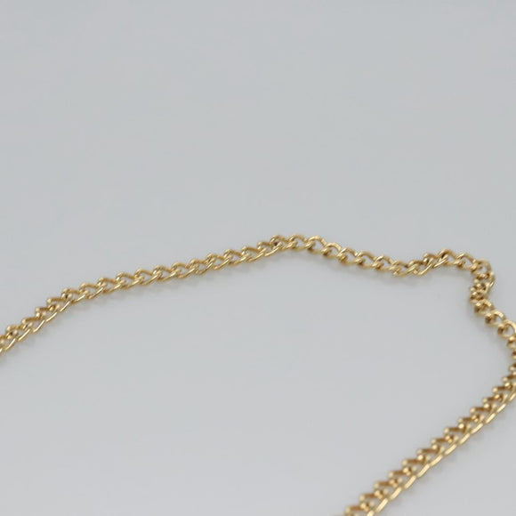 Salvatore Ferragamo Chain Gancini Shoulder Bag Leather Brown Gold Auth bs23090