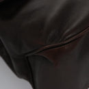 Salvatore Ferragamo Shoulder Bag Leather Brown Silver Auth bs23091-9