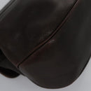 Salvatore Ferragamo Shoulder Bag Leather Brown Silver Auth bs23091-15