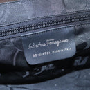 Salvatore Ferragamo Shoulder Bag Leather Brown Silver Auth bs23091-12