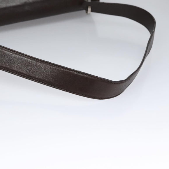 Salvatore Ferragamo Shoulder Bag Leather Brown Silver Auth bs23091