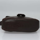 Salvatore Ferragamo Shoulder Bag Leather Brown Silver Auth bs23091-5