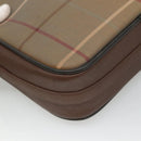 Burberrys Nova Check Shoulder Bag Canvas Leather Brown Gold Auth bs23092-16