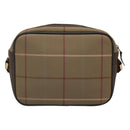 Burberrys Nova Check Shoulder Bag Canvas Leather Brown Gold Auth bs23092-2
