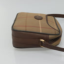 Burberrys Nova Check Shoulder Bag Canvas Leather Brown Gold Auth bs23092-3