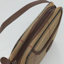 Burberrys Nova Check Shoulder Bag Canvas Leather Brown Gold Auth bs23092-6
