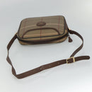 Burberrys Nova Check Shoulder Bag Canvas Leather Brown Gold Auth bs23092-7