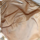 Gianni Versace Shoulder Bag Canvas Leather White Gold Auth bs23095-18