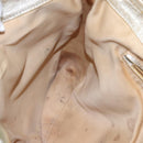 Gianni Versace Shoulder Bag Canvas Leather White Gold Auth bs23095-19