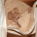 Gianni Versace Shoulder Bag Canvas Leather White Gold Auth bs23095-12