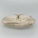 Gianni Versace Shoulder Bag Canvas Leather White Gold Auth bs23095-5