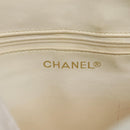 CHANEL Chain V Stitch Shoulder Bag Lamb Skin White CC Auth bs23119-19