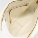 CHANEL Chain V Stitch Shoulder Bag Lamb Skin White CC Auth bs23119-10