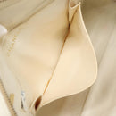 CHANEL Chain V Stitch Shoulder Bag Lamb Skin White CC Auth bs23119-21