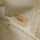 CHANEL Chain V Stitch Shoulder Bag Lamb Skin White CC Auth bs23119-12