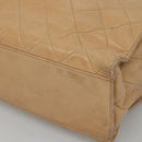 CHANEL Matelasse Shoulder Bag Lamb Skin Beige Gold CC Auth bs23120-9