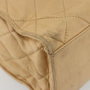 CHANEL Matelasse Shoulder Bag Lamb Skin Beige Gold CC Auth bs23120-10
