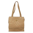 CHANEL Matelasse Shoulder Bag Lamb Skin Beige Gold CC Auth bs23120-13