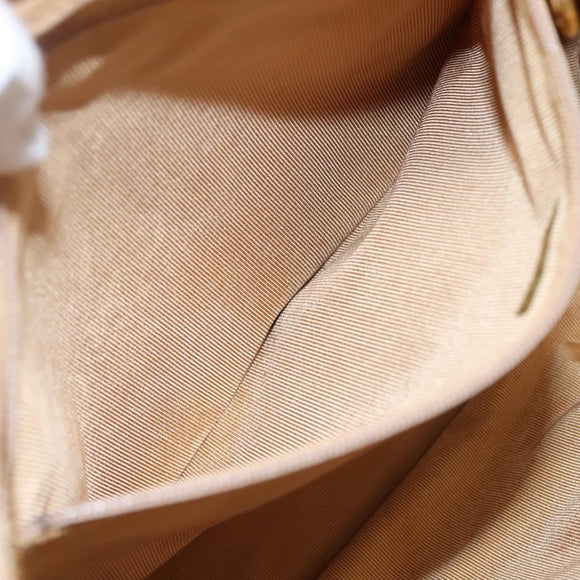 CHANEL Matelasse Shoulder Bag Lamb Skin Beige Gold CC Auth bs23120