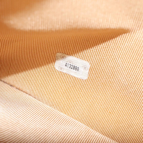 CHANEL Matelasse Shoulder Bag Lamb Skin Beige Gold CC Auth bs23120